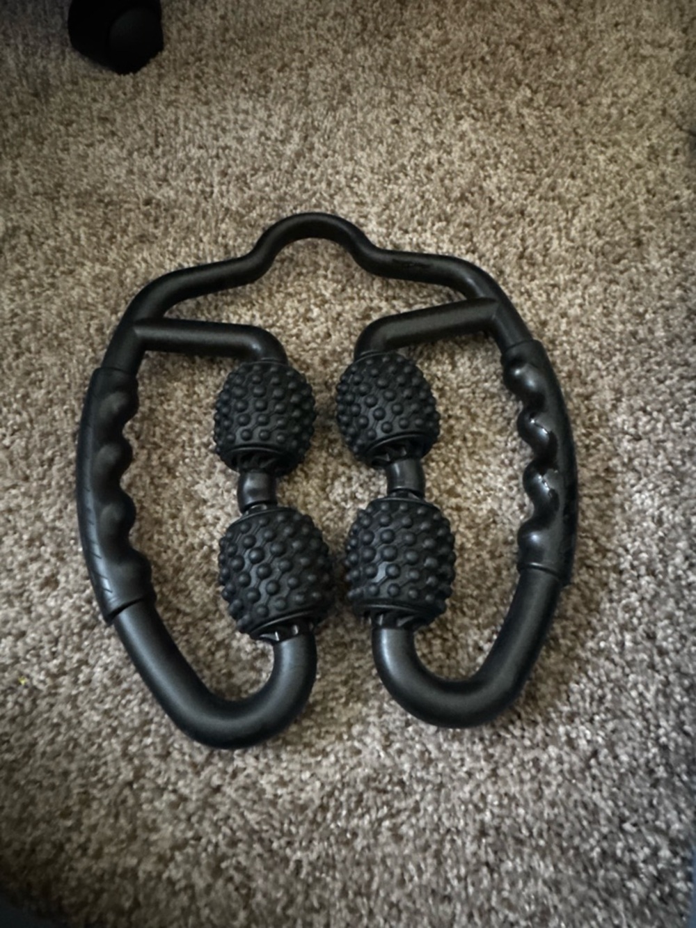 Handheld Dual Roller Massager - Black